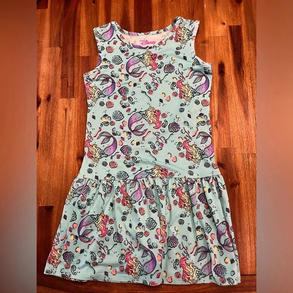 3/$15 Girls Disney The Little Mermaid drop waist dress size M(7-8) - Picture 1 of 4